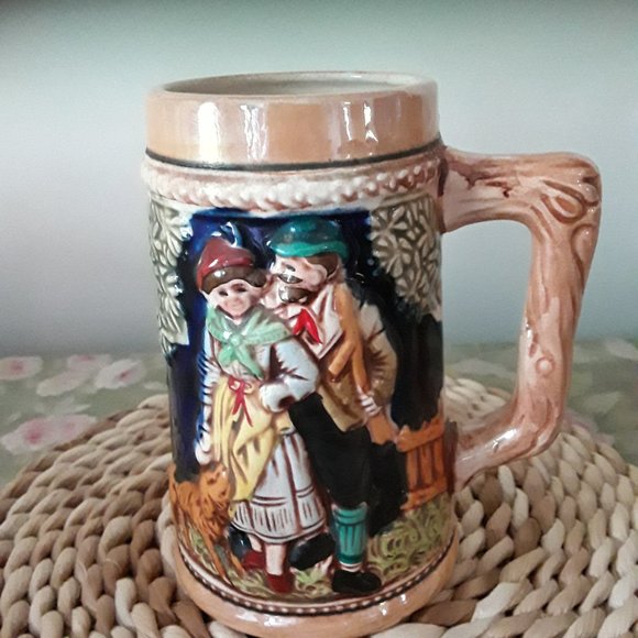 Vintage Ceramic Beer Stein Depicting German Scenes - Picture 2 of 8